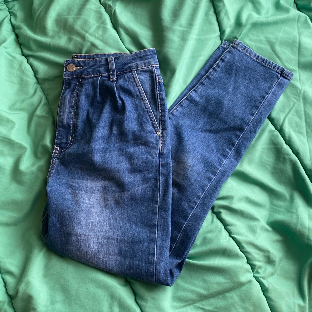 Redial Paris High Waisted Straight Leg Jeans